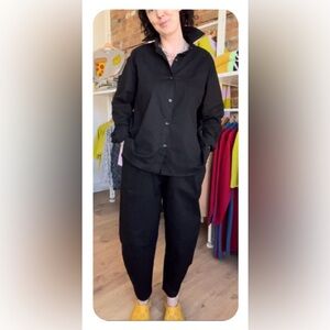 Red Sky Basics Cotton Suit w/ Shacket & Carrot Pants